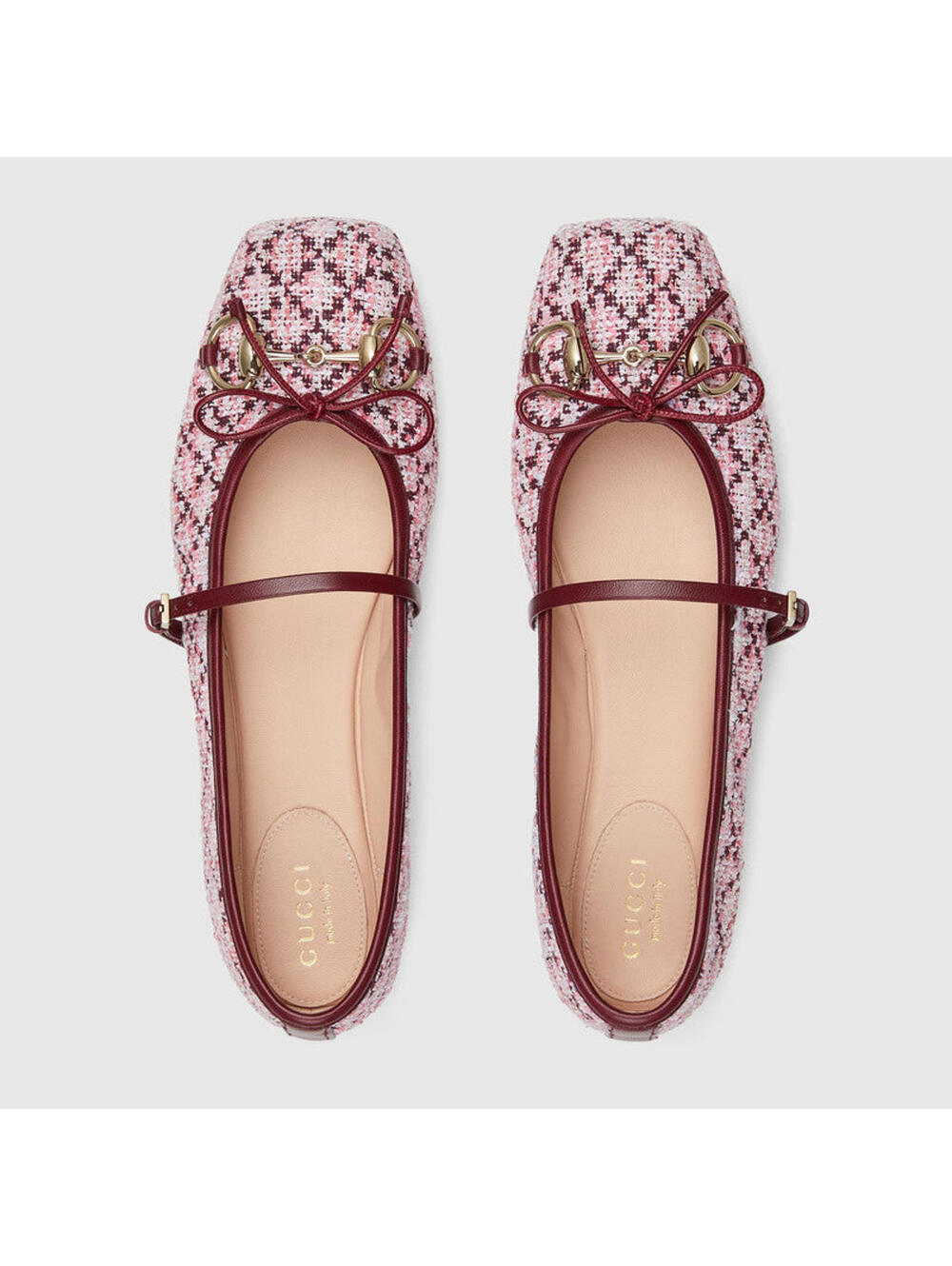 Gucci Bow Horsebit Tweed Ballet Flats (Please request your size for purchasing) - Picture 3 of 5